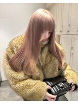 ベレーザ 川越(Beleza)&nbsp;ba17052_ピンクベージュハイトーンカラー透明感ワンホンヘア艶髪