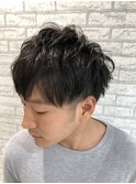 ツヤ感と束感MIXメンズスタイル