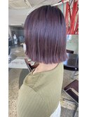 切りっぱなしボブ×ラベンダー