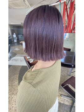 エルズ ヘアー L's hair 切りっぱなしボブ×ラベンダー