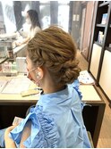 編み込みアレンジ