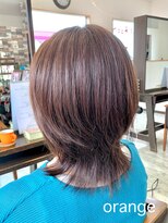 オレンジ(orange)&nbsp;【orange大分賀来】ミディアムレイヤースタイル・ウルフヘア