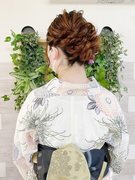 ロカット サロン(Roquat Salon) 浴衣シニヨンヘアアレンジ【ヘアセット/エクステ/ヘアアレンジ】