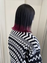 ヘアーデザイン リボン(hair design Ribon) 裾カラー&レッドピンク