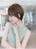 20代30代/ショートボブ/チョコレートカラー/前髪/レイヤー
