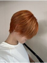 ヘアーアートミュージアム(Hair Art Museum)&nbsp;マッシュショート／オレンジカラー