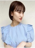 ぱつっとボブ×ミニボブ×ショコラカラー×10代20代30代