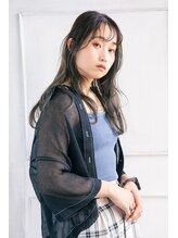 モカ ヘアーデザイン(moca HAIR DESIGN) 暗めのアッシュ系カラーのセミロング