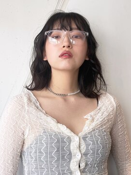 アイティーバイアルバム 下北沢店(IT by ALBUM) 韓国ストリートミディアム_斜めバンググレージュカラー_49204