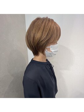 ヘアーザラブズラフズ オーガニカ 北九州(HAIR THE LOVES LAUGHS ORGANICA) 脱白髪染めショート＊