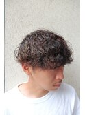MEN'S　HAIR　　マッシュパーマ　低ダメージ波巻きパーマ