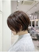 20代30代40代大人丸みショートボブ白髪ぼかしハイライト川崎