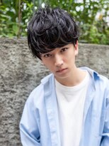 ハバナ 渋谷(HAVANA)&nbsp;アッシュブラック/束感マッシュパーマ/刈り上げ/ツーブロック