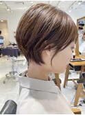 ●大人可愛い30代40代50代小顔マッシュショートボブウルフカット