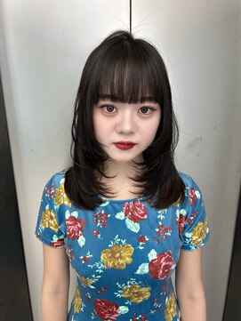 ビューナゴヤ 名駅(VIEW NAGOYA) 黒髪/ボブルフ/小顔/レイヤーカット/ミディアムレイヤー