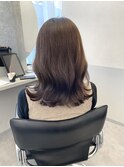 ショコラブラウン×ミディアムレイヤー