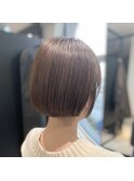 似合わせボブ/マロンベージュ/細めハイライト
