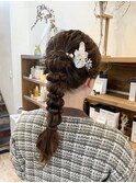 結婚式アレンジ/お呼ばれヘア/編み込みアレンジ