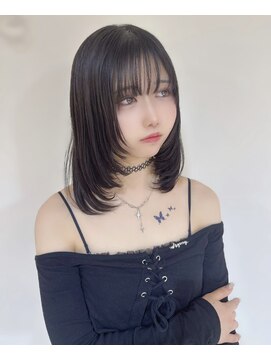 ハロ ハッピーヘアライフ 長居店(Halo happyhairlife) グロッシーダークの大人レイヤー