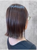 切りっぱなしボブ/抜け感エアリー透明感/外ハネ/大人かわいい