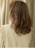 カーキベージュアッシュくびれヘアウルフカットY上尾20代30代