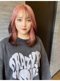 pink×dark brown