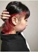 【％枚方】インナーカラー♪刈り上げレオパード
