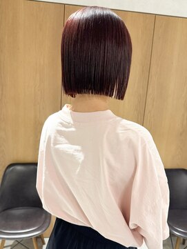 ラミエ バイ メルト 吉祥寺(lamie by melt) "久保田"ブリーチなしダブルカラーぷつっと切りっぱなしボブ