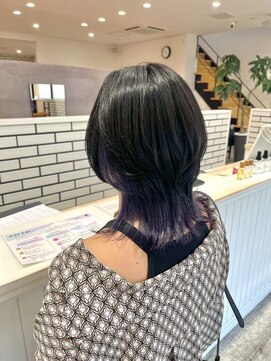 サロンド ベレーザ トータ(salao de beleza tota) ウルフカット×パープルインナー♪ (ブリーチあり)