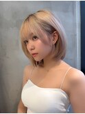 レイヤーボブ×ハイトーン[心斎橋/髪質改善]