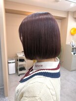 ムード(mood)&nbsp;ピンクブラウン/ラベンダー/ブリーチなし/ダブルカラー/ボブ