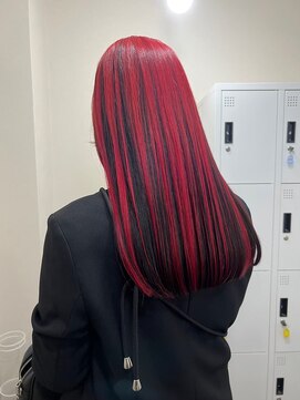 アオク(AOKU) 逆インナーカラーレッド