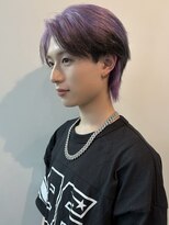 カシェル(cashel)&nbsp;ラベンダー× ブラック ／エンドカラー／ダブルカラー