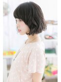 Aラインニュアンスボブで☆大人ガーリーb