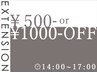 【14：00～17：00限定】エクステメニューをお得に◎17:00までのご来店に限る