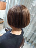 ブロッサム 東中野店 20代30代ミニボブココアブラウン小顔美肌ストレート丸み