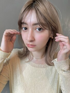 パーク(PARK) 【PARK】抜け感シアベージュ×外ハネミディ