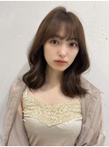くびれヘア/ミディアムレディ/ココアブラウン/ショコラブラウン