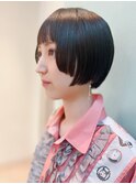顔周りカット+コンパクトボブ