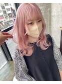 ピンクヘア10代20代30代ピンクカラー高知ヘアカラー