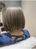 ◎ボブ+ブリーチ+アッシュベージュカラー zina川崎 竹下