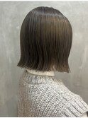 丸くならない肩上ボブ