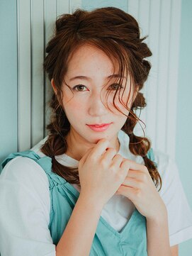 エクファ ヘア リゾート 大津 瀬田店(ex-fa hair resort) 美髪逆三角切りっぱなしボブエアリーロングピンクブラウン