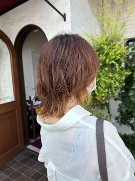 ヴィアンカ(Vianca) ベージュブラウン×イエロー