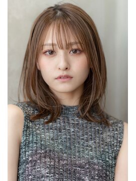 ケアリー 八千代緑が丘(Carelly) 大人かわいい前髪セシルカットココアブラウンフリンジウェーブ