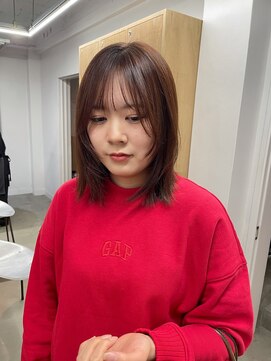 バド(bado) オレンジベージュ×layer