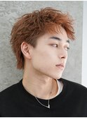 渋谷フェザーパーマフェザーショート大人刈り上げセンターパート