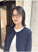 ミディアム外はねボブ