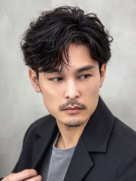 ルーシー 福岡大名店(LUCEY) センターパートフェザーパーマシャドウパーマメンズパーマ