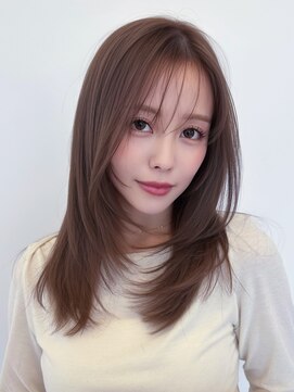 ルージュシー 堀江(RU10C) レイヤーカット/ブリーチなしダブルカラー/アッシュベージュ